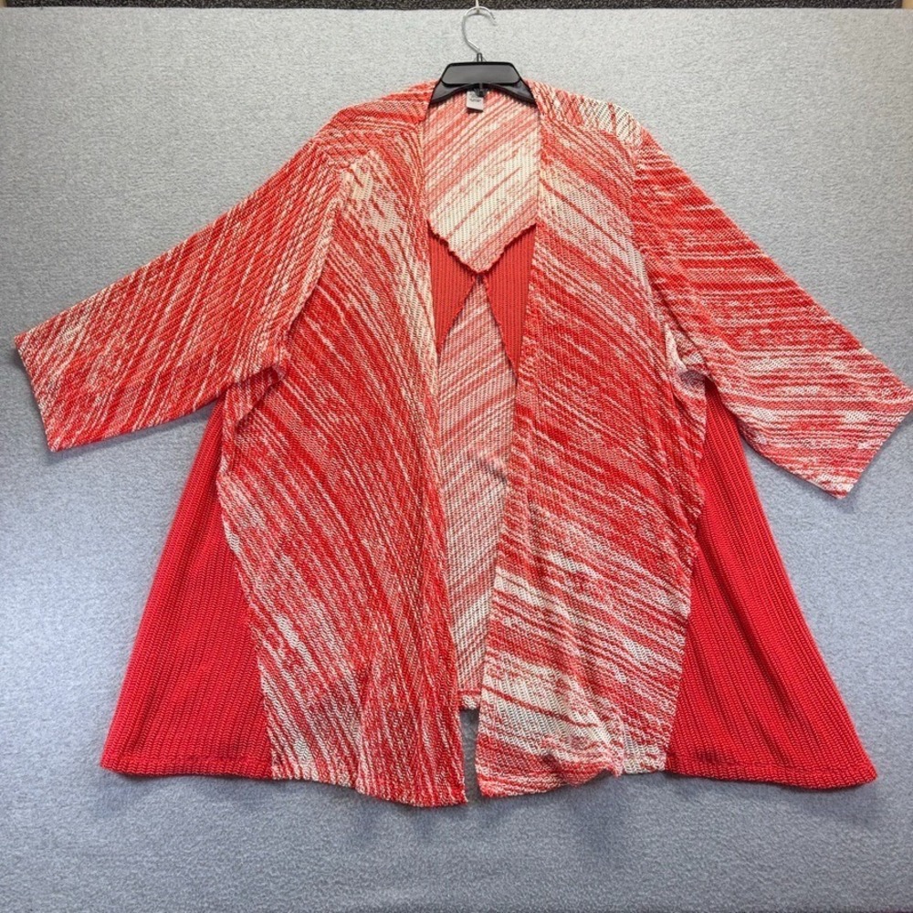Catherines Kimono Womens‎ 4X Open Front Duster 3/4 Sleeve Lightweight Modern